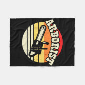 Arborist Lumberjack Tree Climber Cutter Trimmer Tr フリースブランケット (正面(横))