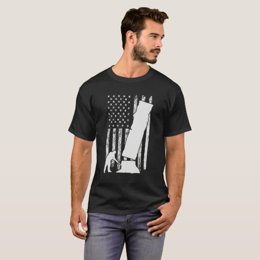 Arborist Men 4th Of July Tree Climber Dad Chainsaw Tシャツ (正面フル)