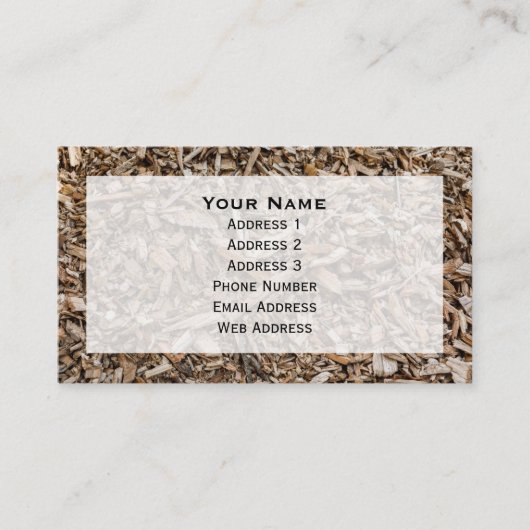 Arborist Wood Chips Background 名刺 (正面)