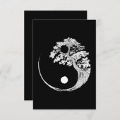 Arbre Bonsaï Yin Yang Zen bouddhiste japonais エンクロージャーカード (正面/裏面)