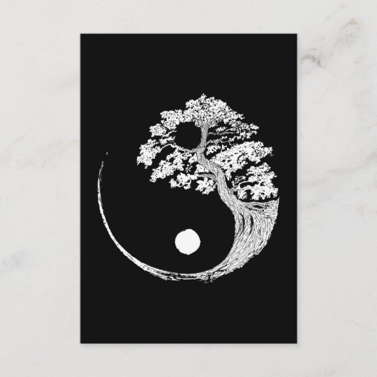 Arbre Bonsaï Yin Yang Zen bouddhiste japonais エンクロージャーカード (正面)