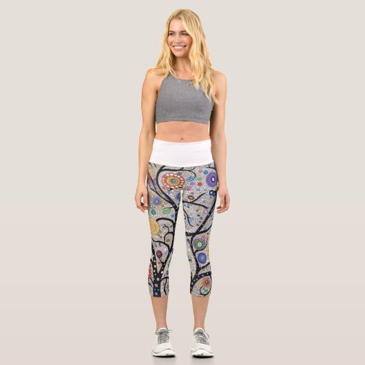 🌳 Arbre de la Vie en Abstrait 🎨 カプリレギンス (正面)