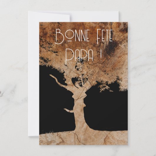 Arbre en bois - Bonne fête papa ! カード (正面)