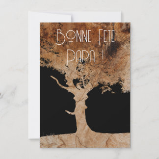 Arbre en bois - Bonne fête papa ! カード