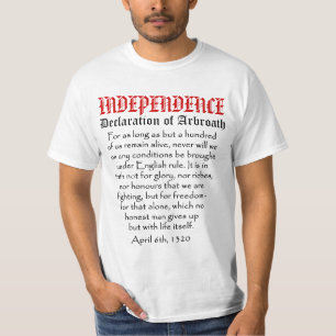 Arbroathのスコットランドの独立ティーの宣言 Tシャツ
