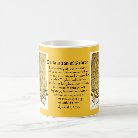 Arbroathのスコットランドの独立マグの宣言 コーヒーマグカップ (中央)