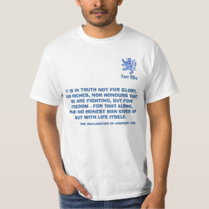 Arbroathのライオンのスコットランドの独立宣言 Tシャツ