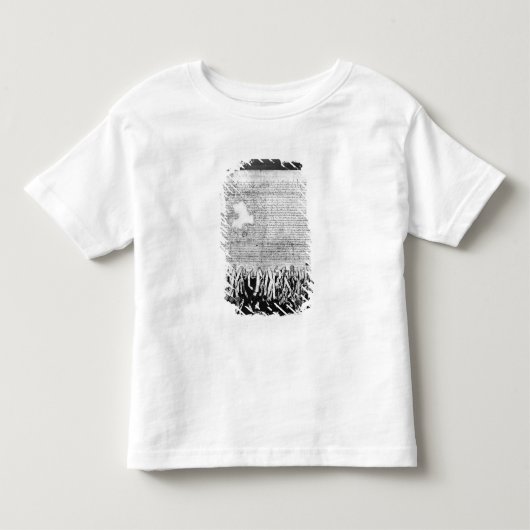 Arbroathの宣言、1320年4月6日 トドラーTシャツ (正面)
