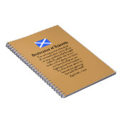 Arbroathの文字のスコットランドの独立宣言 ノートブック (右側)