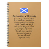 Arbroathの文字のスコットランドの独立宣言 ノートブック (正面)