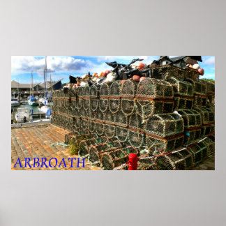 Arbroath Harbor & Marina, Scotland ポスター