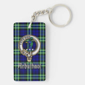 Arbuthnot Clan Badge/Tartan Rectangle キーホルダー (裏面)