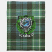 Arbuthnott Scottish Clan Tartan & Crest フリースブランケット (正面)