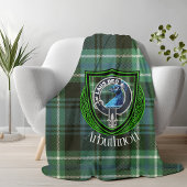 Arbuthnott Scottish Clan Tartan & Crest フリースブランケット