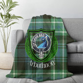 Arbuthnott Scottish Clan Tartan & Crest フリースブランケット