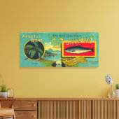 Arbutusサーモン缶ラベル付けバンクーバー、BC キャンバスプリント (インサイチュ (リビング))