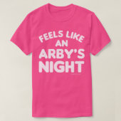 Arbys感じ Night TVおもしろいショー引用文Whit Tシャツ (デザイン正面)