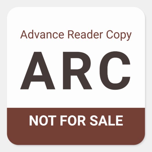 ARC 非売品 Advance Reader Copy 本 著者 スクエアシール (正面)