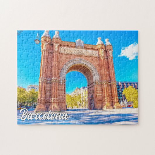 Arc de Triomf，バルセロナ，スペイン ジグソーパズル (横)
