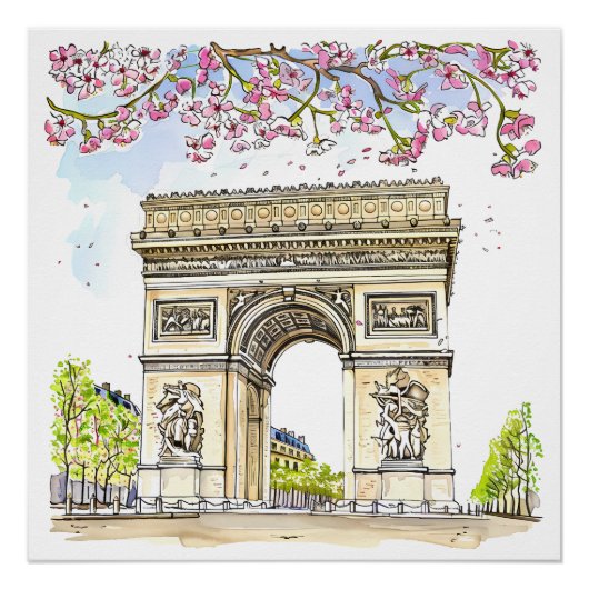 Arc de Triomphe (Paris) ポスター (正面)