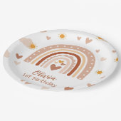 Arc en ciel boheme - Anniversaire Fille ペーパープレート (アングル)