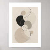 Arc Harmony | Minimal Abstract Plaster Art Print ポスター (正面)