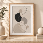 Arc Harmony | Minimal Abstract Plaster Art Print ポスター