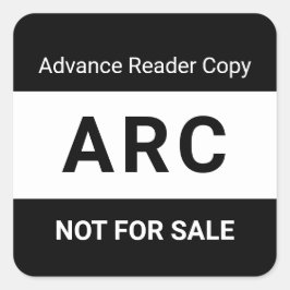 ARC Not for Sale Advance Reader Copy Book Author スクエアシール