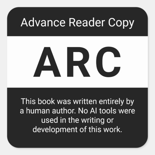 ARC Not for Sale Advance Reader Copy Book Author スクエアシール (正面)