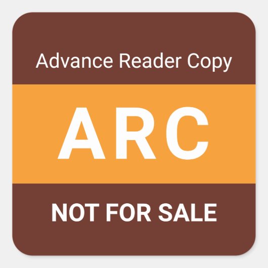 ARC Not for Sale Advance Reader Copy Book Author スクエアシール (正面)