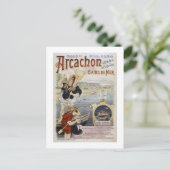 Arcachon France Vintage Poster 1896 ポストカード (スタンド正面)