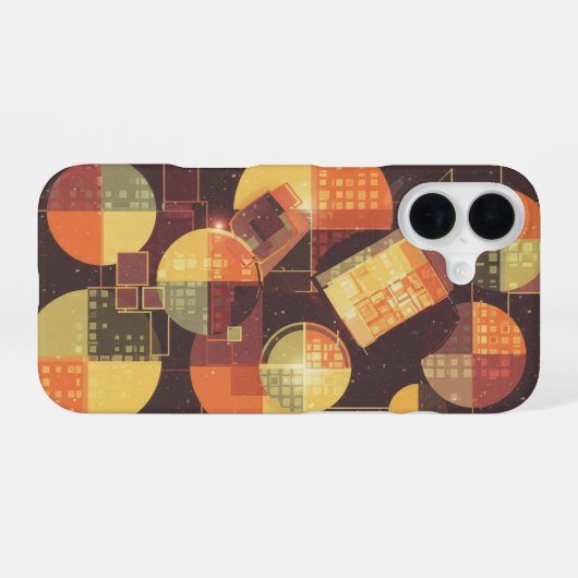 Arcade Circles and Squares iPhone 16ケース (裏面横)