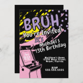 Arcade Colorful Birthday Party Pink  (正面/裏面)