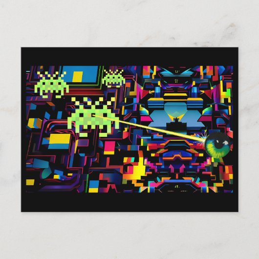 Arcade Death Machine on Patrol - Ken Gage Art ポストカード (正面)