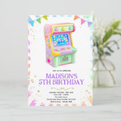 Arcade game girl party invitation 招待状 (スタンド正面)