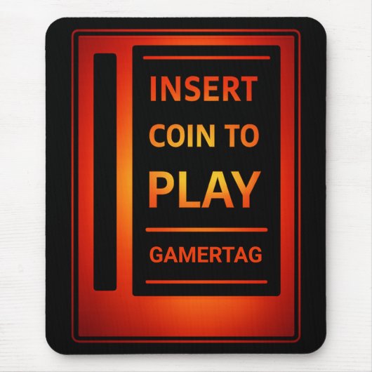 Arcade “Insert Coin to Play” Custom Mouse Pad マウスパッド (正面)
