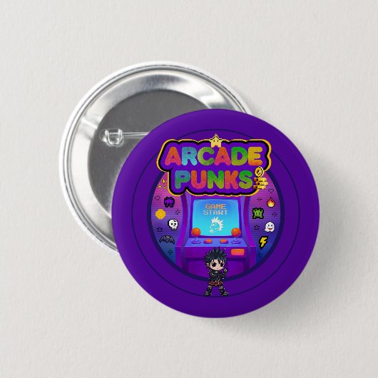 Arcade Logo Button 2.0 缶バッジ (正面&裏面)