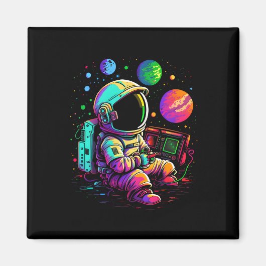 Arcade Planets Universe Gaming宇宙飛行士 マグネット (正面)