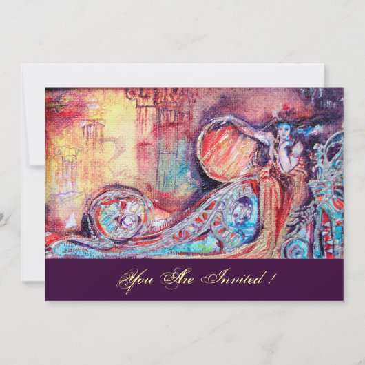 ARCADIA – バタフライプラントブルーレッドピンク 招待状 (正面)