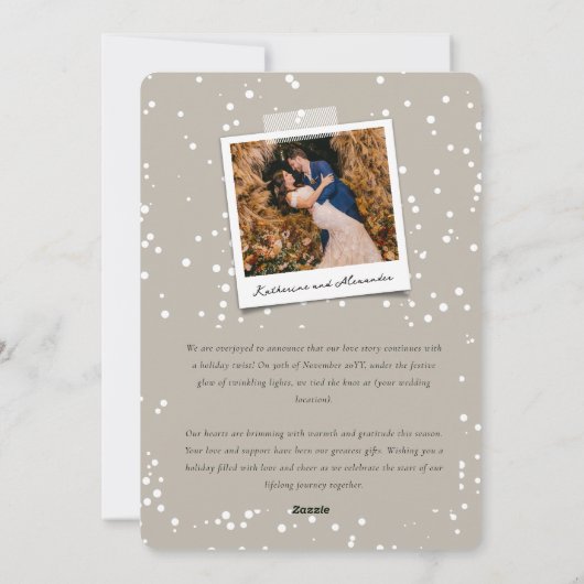 Archの写真を撮った後、幸せそうに楽し結婚く シーズンカード (裏面)