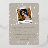 Archの写真を撮った後、幸せそうに楽し結婚く 箔シーズンカード (裏面)