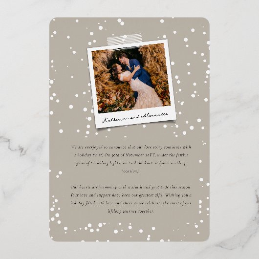 Archの写真を撮った後、幸せそうに楽し結婚く 箔シーズンカード (裏面)