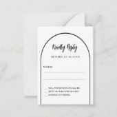 Archの結婚応答RSVP ノートカード (正面)