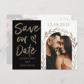 Archエレガント写真救日の結婚値 案内ポストカード (正面/裏面)