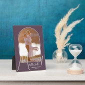 Archエレガント結婚フォトパープル フォトプラーク (側面)