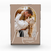 Archエレガント結婚ベージュ写真 フォトブロック (正面)