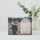 Archカレンダー写真Save the Date招待状 ポストカード (スタンド正面)