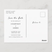 Archカレンダー写真Save the Date招待状 ポストカード (裏面)