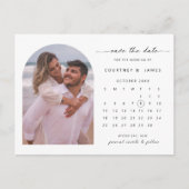 Archカレンダー写真Save the Date招待状 ポストカード (正面)