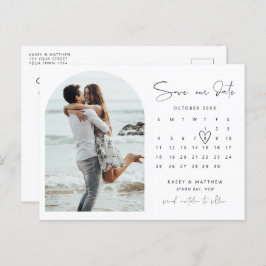 Archカレンダー写真Save the Date招待状 ポストカード